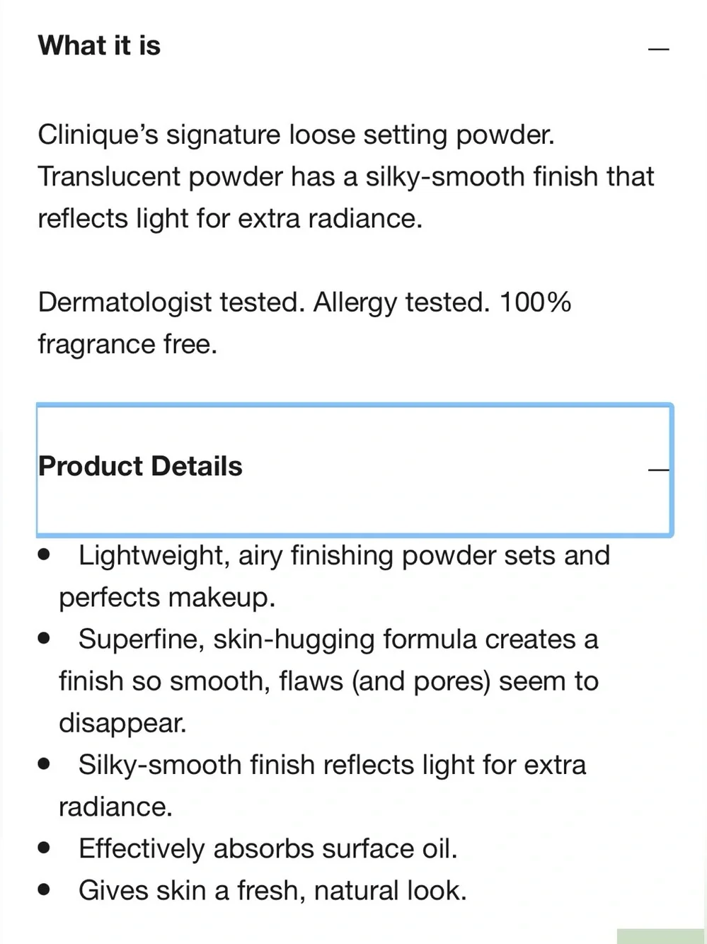 Clinique Blended Face Powder| Invisible Blend